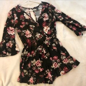 Forever 21 floral romper
